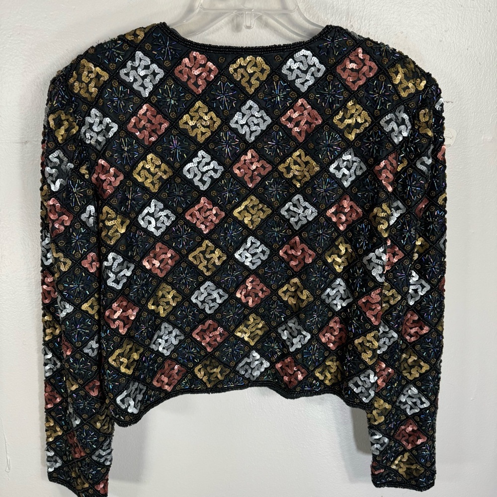 Niteline Black and Gold Embellished Blazer - Picture 6 of 15